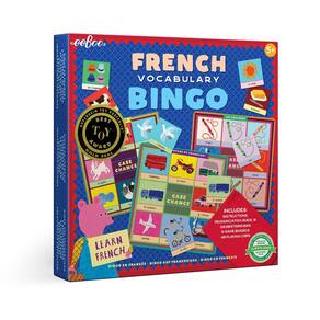 Jogo de vocabulário de bingo francês eBoo com guia de pronúncia
