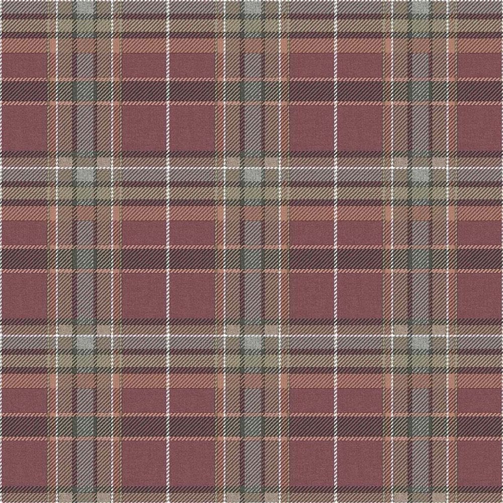 Papel de Parede Botany House Xadrez Roxo 15578