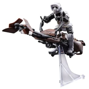 Veículo colecionável STAR WARS The Vintage Collection Speeder Bike com boneco de ação de 3,75 polegadas