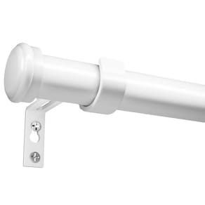 Varões de cortina Zeerobee 32-144 cm ajustáveis brancos pesados