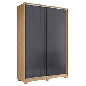 Guarda Roupa Solteiro 160cm Rizatto Flex A02 Off/Titanium - Mpozenato
