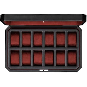 Watch Box ROTHWELL, organizador de estojos luxuosos de couro com 12 slots