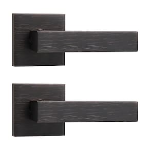 Maçaneta de porta Probrico Oil Rubbed Bronze Dummy Lever, pacote com 2