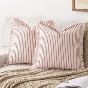 Capas de almofada YEENAASY Striped Farmhouse 55x55cm, conjunto de 2