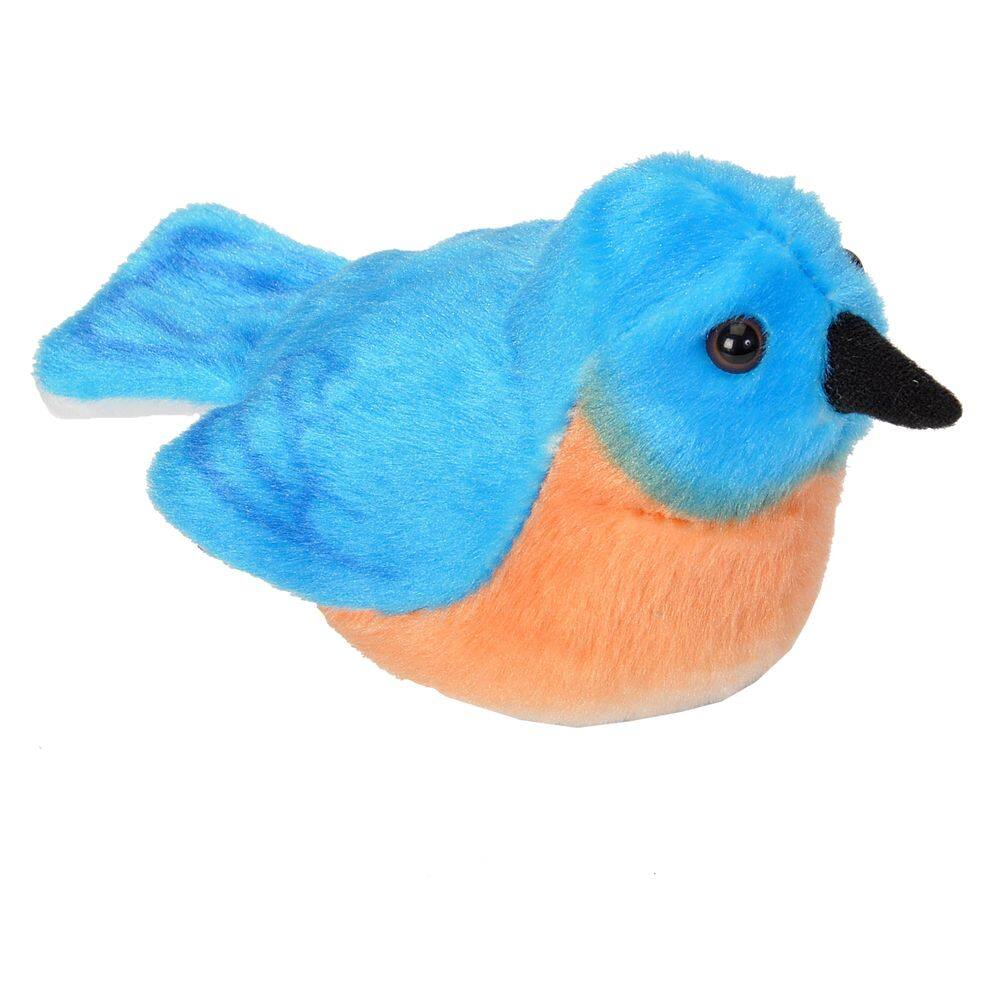 Brinquedo de pelúcia Wild Republic Audubon Birds Eastern Bluebird com som