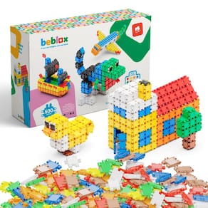 Conjunto de 500 peças de brinquedo de construção BEBLOX Building Blocks para crianças de 5 a 9 anos