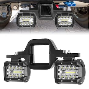 Engate de luz LED EBestauto de reboque de 10 cm com suporte de engate de reboque de 5 cm