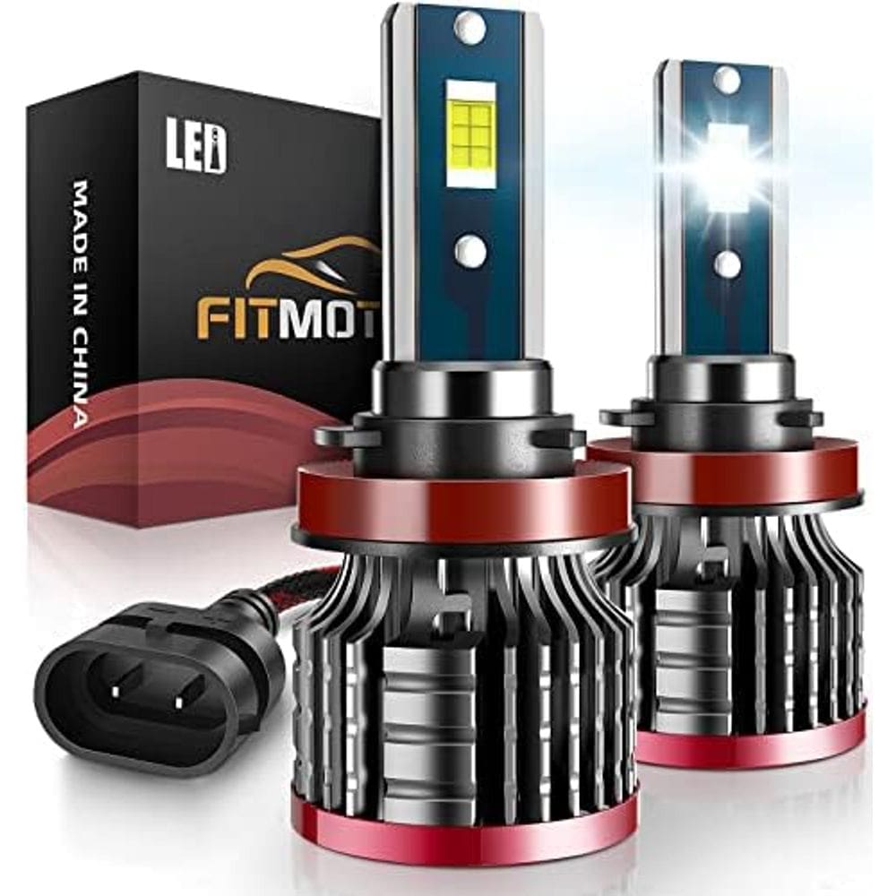 Lâmpadas LED FITMOTORS H11/H8/H9 80W 16000 lúmens 6500K Pacote com 2