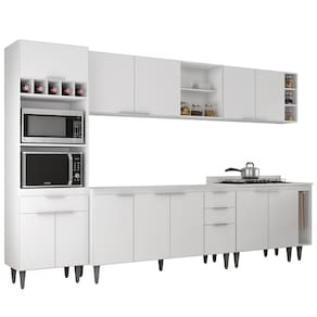 Armário de Cozinha CP07 Para Pia 150cm Pérola Z34 Branco - Mpozenato