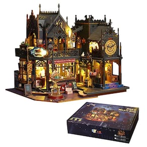 Kit de casa em miniatura Dollhouse Magic Shop DIY com móveis