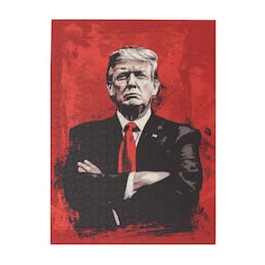 Quebra-cabeça Trump 500 peças para adultos e crianças com pôster