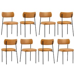 Kit com 8 Cadeira Mila Laminado Wisky - FdECOR