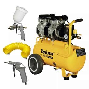 Compressor De Ar 2,5HP 9 Pés 24L + Kit De Pintura - TEKNA