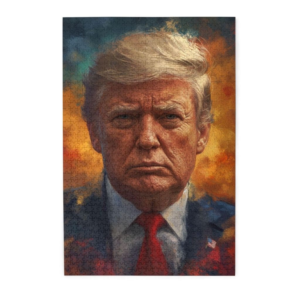 Quebra-cabeça Trump Watercolor 1000 peças para adultos e crianças