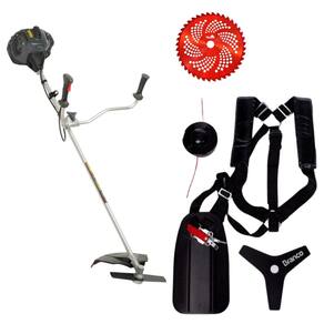 Roçadeira a Gasolina 2,2CV Branco Elite BR220 Com 1 Lâmina de 2 Pontas e 1 Lâmina Circular