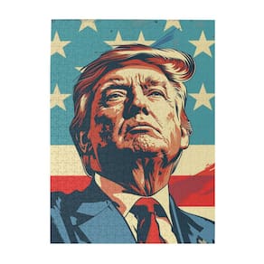 Quebra-cabeça American Flag Trump 500 peças para adultos e crianças