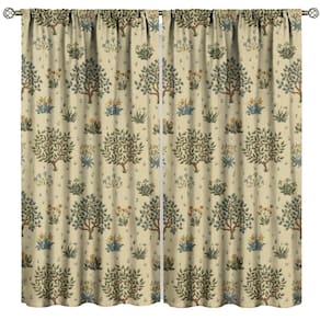 Cortinas GoDazzling Rustic William Morris Blackout 2 painéis