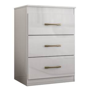Cômoda Para Quarto 61cm Com 3 Gavetas Nida Branco Z17 - Mpozenato