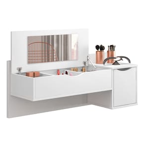 Penteadeira Camarim com LED 2 Portas Loli A02 Branco - Mpozenato