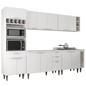 Armário de Cozinha CP07 Para Pia 120cm Pérola Z34 Branco - Mpozenato