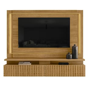 Estante Painel Para TV 75 Pol 216cm Mical Z10 Cumaru - Mpozenato