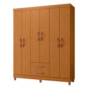 Guarda Roupa Solteiro 154cm 6 Portas Dony A02 Cinamomo - Mpozenato