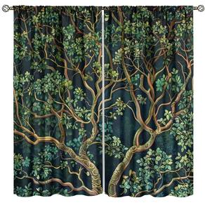 Cortinas Blackout GoDazzling Rustic Farmhouse Forest 42x45cm