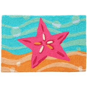 Tapete Jellybean Pink Starfish & Bubbles 50x75cm Lavável