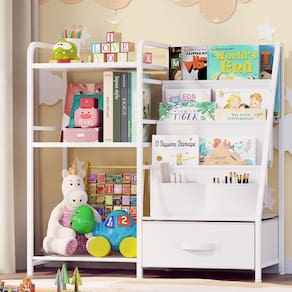 Estante de livros e organizador de armazenamento de brinquedos BBLIKE Kids 4 Tier