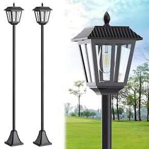 Poste de luz solar LIANGLOME 68cm 3000K Warm White 2PK