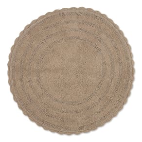 Tapete de banho DII Crochet Collection reversível com 70 cm de diâmetro