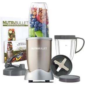 Nutribullet 900w De Potência Com 9 Itens - 5 Em 1 - Liquidificador, Multiprocessador, Blender, Mixer E Moedor - Champagn