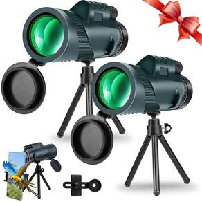 Telescópio monocular Aigomc 80x100 HD com suporte para smartphone e tripé