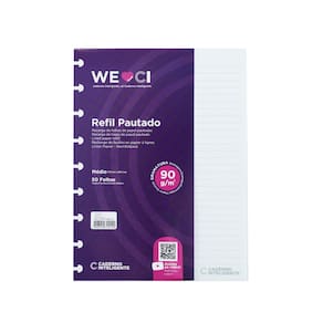 Refil Caderno Inteligente Pautado 90g 50 Folhas - Médio