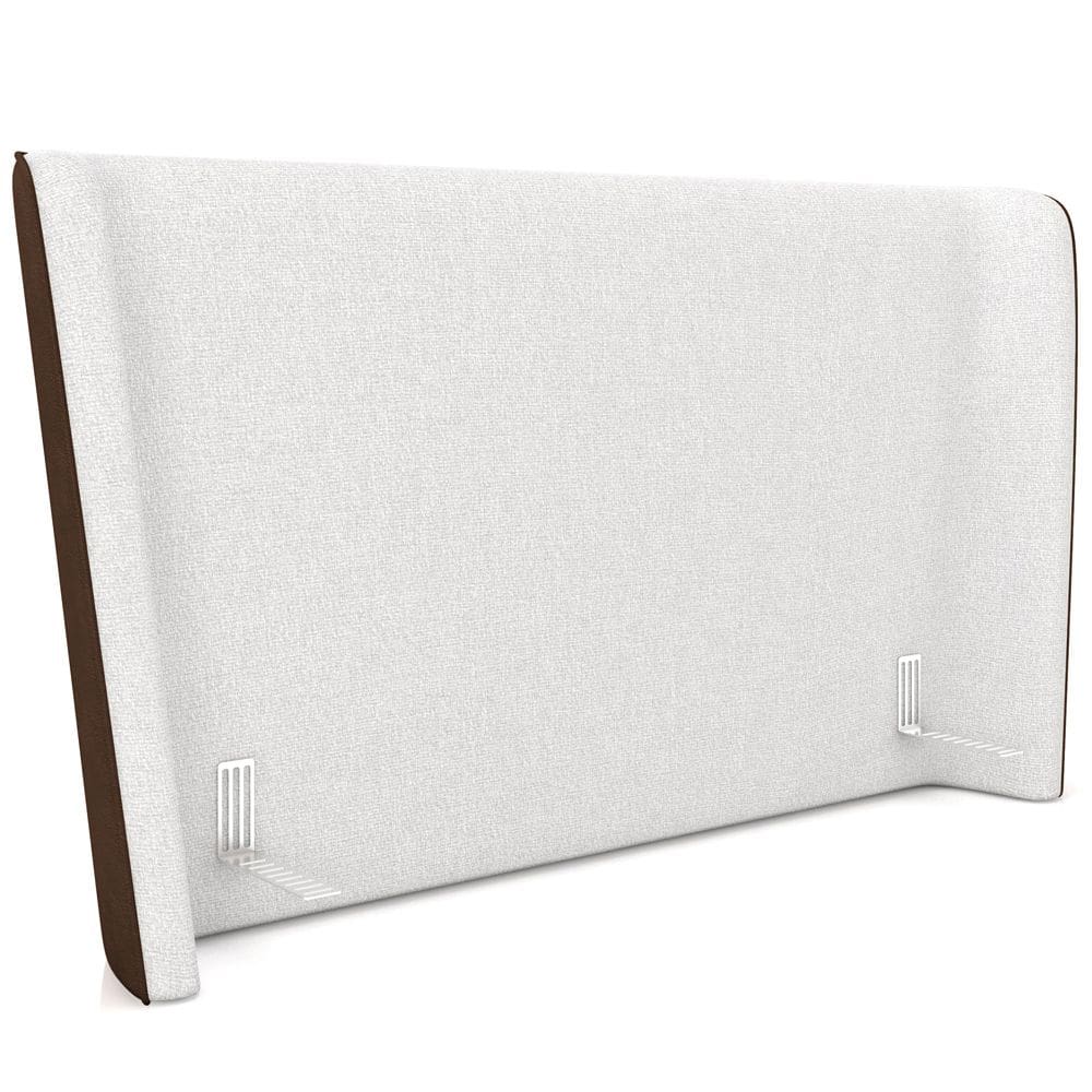 Cabeceira Cama Box Casal 140cm Nilo P05 Corino Marrom Bouclê Cru - Lyam Decor