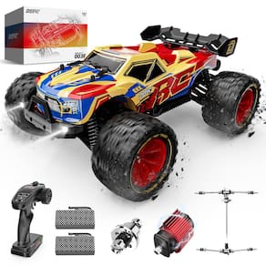 Carro RC DEERC 1/14 sem escova 50KM/H à prova d`água de alta velocidade