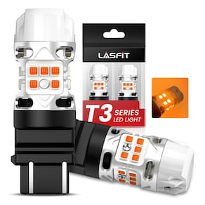 Lâmpada LED LASFIT 3157 Amber T3 4157 3057 Sinal de direção (x2)