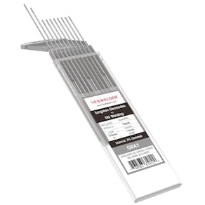Eletrodo de tungstênio para soldagem TIG YESWELDER 2% ceriado 1,6 mm x 175 mm, pacote com 10