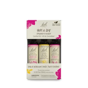 Kit de remédios florais Bach Hope & Joy Comfort Optimism 3x10ml