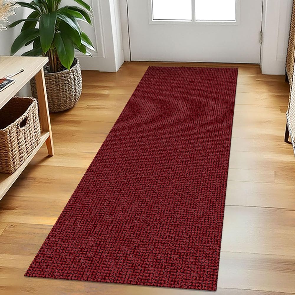 Tapete Runner EARTHALL Christmas 60x150cm Lavável Vermelho/Preto