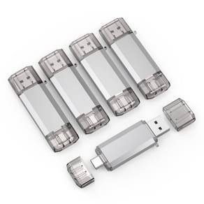 Unidade Flash USB RAOYI 64GB USB 3.0 Type-C Dual OTG Silver x5
