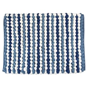 Tapete de banho DII Ultra Soft Chenille Chunky Popcorn 21x34cm azul
