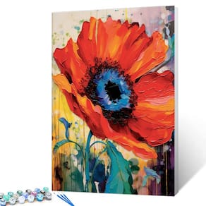 Pinte por números Aihonmin Poppy Flower | Tela digital DIY