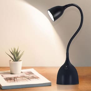 Lâmpada de mesa EJIAXIN Luz de leitura LED ajustável preta