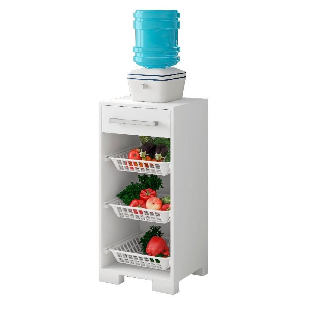 Balcão Fruteira Cozinha 3 Compartimentos Com 1 Gaveta Gana