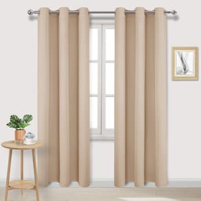 Cortinas DWCN Bege com isolamento térmico Room Darkening 42x213cm
