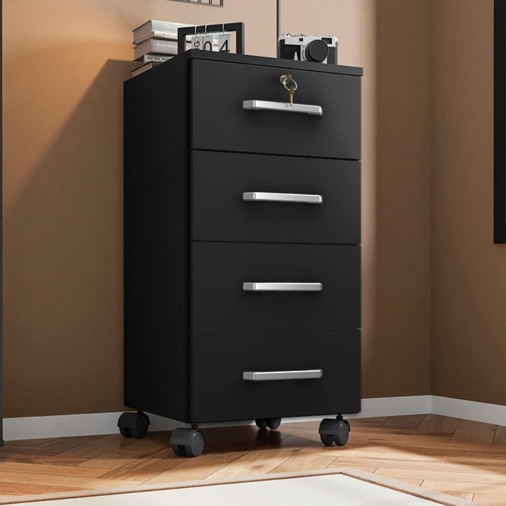 Armário De Gavetas Lima Preto Trama