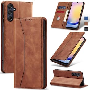 Capa de telefone Jasonyu Flip Wallet em couro Samsung Galaxy A25 5G