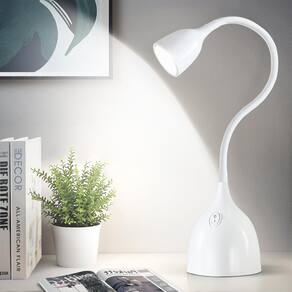 Lâmpada de mesa EJIAXIN Luz de leitura LED ajustável branca