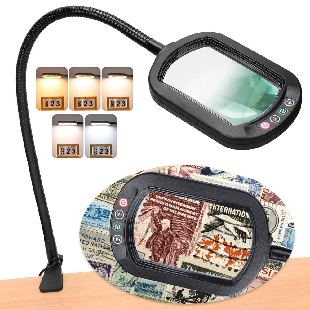 Lupa Veemagni 10X com luz e braçadeira